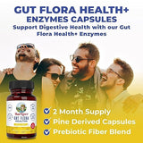 MaryRuth Organics Gut Flora Health+ Enzymes | Up to 2 Month Supply | Prebiotic Probiotic Digestive Enzymes Blend for Healthy Gut Biome & Digestive Support | Gastrointestinal Health | 60 Capsules