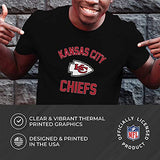 Team Fan Apparel NFL Adult Gameday T-Shirt - Cotton Blend - Tagless - Semi-Fitted - Unleash Your Team Spirit During Game Day (Kansas City Chiefs - Black, Adult Large)