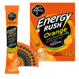 4C Powder Drink Mix, Energy Rush - Orange 350 Count, Bulk Buy, Singles Stix, On the Go, Refreshing Water Flavorings, Value Pack