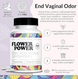 Flower Power Vegan Boric Acid Suppositories - 30 Capsules - 600mg for Vaginal Odor and pH Balance - Made in USA