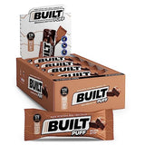 Built Bar 12 Pack High Protein Energy Bars | Gluten Free | Chocolate Covered | Low Carb | Low Calorie | Low Sugar | Delicious Protien | Healthy Snack (Brownie Batter Puff)