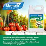 Monterey B.t. - Biological Insecticide for Organic Gardening - 1 Gallon Concentrate - Apply Using a Sprayer Following Mix Instructions