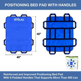 Positioning Bed Pad with Handles 48" X 40" - Reusable & Washable Draw Sheets for Home & Hospital Use - Essential Home Care Products & Medical Supplies for Elderly & Bed Ridden Patients