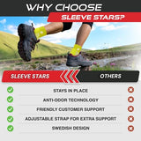 Sleeve Stars Ankle Brace for Women & Men, Achilles & Plantar Fasciitis Relief Compression Sleeve, Foot Brace with Ankle Support Strap, Heel Protector Wrap for Pain, Tendonitis & Sprain (Pair/Neon Green)