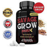 (3 Pack) Savage Grow Max 1600MG Advanced Men's Heath Formula180 Capsules