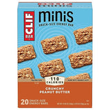 CLIF BAR Minis - Crunchy Peanut Butter - Made with Organic Oats - Non-GMO - Plant Based - Snack-Size Energy Bars - 0.99 oz. (20 Pack)