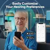 Ceretone Hearing Aids, Rechargeable Hearing Amplifiers for Mild to Moderate Seniors Hearing Loss and Adults with Noise Cancelling and Adjustable Volume Control with Magnetic Charging Case