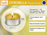 Hyoola Tealight Citronella Candles - Anti Mosquito Candle - 4 Hour Burn - 50 Pack - DEET Free