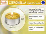 Tealight Citronella Candles - Anti Mosquito Candle - 4 Hour Burn - 100 Pack - DEET Free