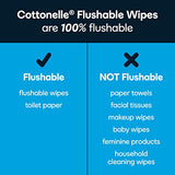 Cottonelle Freshfeel Flushable Wet Wipes, Adult Wet Wipes, 8 Flip-Top Packs, 42 Wipes per Pack (8 Packs of 42) (336 Total Flushable Wipes), Packaging May Vary