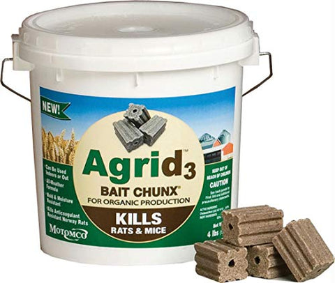Motomco Grocery Agrid 3 Bait Chunx, 4 Pound Container