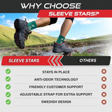 Sleeve Stars Ankle Brace for Women & Men, Achilles & Plantar Fasciitis Relief Compression Sleeve, Foot Brace with Ankle Support Strap, Heel Protector Wrap for Pain, Tendonitis & Sprain (Single/Turquoise)