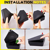 6 Pcs Mice Station with Keys Mouse Bait Stations Waterproof Mice Stations Outdoor Mice Traps Bait Boxes for Mice Indoor Outdoor, Bait Not Included, Suitable for Small Mice (Black)