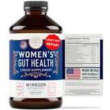 IBS Gut Health Supplements for Women - Womens Gut Support Liquid With FOS Prebiotic, L Alanyl L Glutamine and Herbs - Leaky Gut Repair and Gut Cleanse Detox for Women - 16oz, 480ml, Berry Flavored