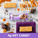 Quest Nutrition Caramel Chocolate Chunk Protein Bars, High Protein, Low Carb, Gluten Free, Keto Friendly, 12 Count (Pack of 1)