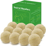 12 Pack Natural Squirrel Repellent for Outdoor Car Yard Garden Plants Indoor Bird Feeder, Peppermint Planted Ingredients Rodent Squirrel Deterrent, Keep Squirrel Mouse Away