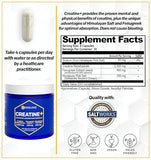 NATURAL STACKS Creatine Monohydrate Pills 2500mg - Maximum Absorption Formula w/Himalayan Salt & Fenugreek | Supports Brain Health, Endurance & Muscle Building - 120 Creatine Capsules