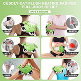 Microwave Heating Pad for Period & Cramps Pain Relief, Cute 16 × 12.6'' Microwavable Menstrual Cramp Relief Heating Pad Stuffed Animal, Moist Microwave Heat Pad with Washable Cover - Frog