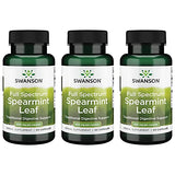 Swanson Spearmint Leaf (Mentha Spicata)-Full Spectrum Herbal Supplement Supporting Digestive Health & Mild Stomach Issues-Natural Formula Supporting Health & Wellness-(60 Capsules, 400mg Each) 3 Pack