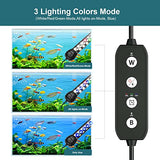 SEAOURA Led Aquarium Light with Timer, Submersible Aquarium Lights for Fish Tank, Fish Tank Light with Auto On/Off, 3 Lighting Modes, Adjustable Brightness (26.8 in for 28-52inch Planted Tank), 14W