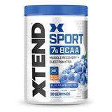 XTEND Sport BCAA Powder Blue Raspberry Ice - Electrolyte Powder for Recovery & Hydration with Amino Acids - 30 Servings