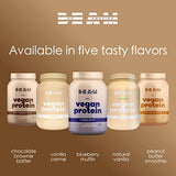 BEAM Be Amazing Vegan Protein Powder | 20g Plant-Based Protein with Prebiotics Fibers | Sugar-and-Gluten-Free Shake Mix, Low Carb Non-Dairy Smoothie | Natural Vanilla, 25 Servings