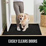 Gorilla Grip Waterproof Heavy Duty Traffic Guard Doormat, Stain and Fade Resistant, Durable Rubber, Low Profile Door Mat, Shoe Scraper, Welcome Mats for Entry, 60x36, Jet Black