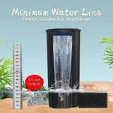 TARARIUM Turtle Tank Filter Aquarium Low Water Level Internal Clean Pump for 3 to 20 Gallons Turtle Tanks, Reptiles, Amphibians, Frog, Cichlids, Newt and Fish Tank