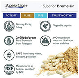 Superior Labs – Best Bromelain Non GMO Natural Supplement – Non-Synthetic – 2,400 gdu/Gram – Supports Healthy Digestion & Inflammatory Responses, Bruises, Immune – Extra Strength – 500 mg, 120 VCaps