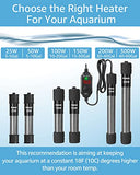 Kulife Fumak 150W Adjustable Aquarium Heater Super Short Submersible Fish Tank Heater Fish Heater with LED Digital Display Thermostat, for Tanks 15-30 Gallons