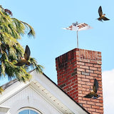2 Pack Windmill Bird Repellent Reflectors, Spinner Bird Deterrent, Bird Repellent Devices Outdoor to Keep All Birds Away Like Woodpecker and Pigeon