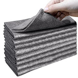 XANGNIER Thickened Magic Cleaning Cloth,8 Pcs Lint Free Cloth,Reusable Microfiber Cleaning Rag for Windows,Mirror,Glass,Car,Gray