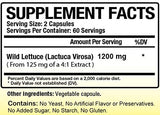 Biotech Nutritions Wild Lettuce Extract 1200 mg Serving 120 Vegetable Capsule Gelatin Free Made in USA Most Potent Lactuca Virosa Vegan and Non-GMO