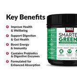 FORCE FACTOR Smarter Greens Superfoods Powder, 2-Pack, Greens Powder with Probiotics, Digestive Enzymes, Antioxidants, Fiber, Superfood Powder to Support Digestion, Immunity, Energy, 60 Servings