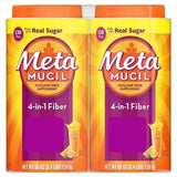 Metamucil, 4-in-1 Fiber with Real Sugar, Orange Flavor, 55oz, 3.44 Pound (Pack of 2)