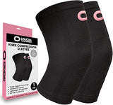 Crucial Compression Knee Sleeve (1 Pair) - Best Knee Braces for Knee Pain for Men & Women - Non-Slip Knee Support for Running, Weightlifting, Basketball, Gym, Workout, Sports