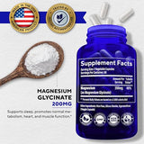VitaUp Magnesium Glycinate 200mg (Chelated) - USA Made Magnesium Bisglycinate - Heart, Muscle, Metabolism Support, Stress Relief - Magnesium Glycinate Capsules - Non-GMO, Gluten Free - 120 Vegan Caps