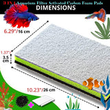 3IN1 Aquarium Filter Sponge Foam Pads - Filter Media For 20 Gallon Betta Fish Tank Supplies, Brine Shrimp Coarse Sponge Bio Filter Sheet - Filter Sponge Accessories (Plus Activated Carbon)