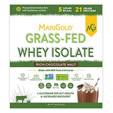 MariGold Grass-fed Whey Protein Isolate Powder - Rich Chocolate Malt Flavor - 1 Lb | 100% Pure, Cold-Processed, Micro-Filtered, Undenatured, Non-GMO, rBGH Free, Soy Free, Gluten Free, Lactose Free
