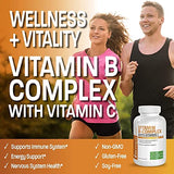 Bronson Vitamin B Complex with Vitamin C - Immune Health, Energy Support & Nervous System Support - Non-GMO, 250 Vegetarian Capsules