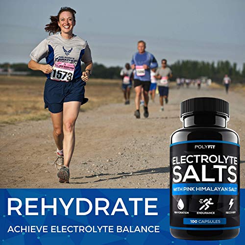 Polyfit Electrolyte Salt Tablets - 100 Pills - Electrolytes Replacement Supplement for Rapid Hydration