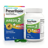 PreserVision AREDS 2 + Multivitamin 2-in-1 Eye Contains Vitamin C D E & Zinc Softgels Packaging May Vary, 100 Count