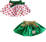 The Elf on the Shelf Outfit Value Pack - 2 Festive Skirts and DIY Ugly Sweater Set with 6 Interchangeable Velcro Christmas Designs - Surprise Your Kids with New X-Mas Clothes Every Day