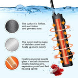 hygger Mini Submersible Aquarium Heater, Turtle and Betta Tank Heater with Digital Display/Five-Key External Controller Freshwater (50W-Digital)