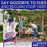 Fly Traps Outdoor Fly Traps. 4 Natural Pre-Baited Fly Bags Outdoor Disposable. Big Bag Fly Trap Bag Fly Catchers Outdoors. Stable Horse Ranch Fly Trap. Disposable Fly Traps Outdoor Hanging Fly Killer