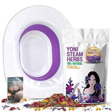 Fivona Yoni Steam Kit 2-in-1 Seat with V Steaming Herbs Purple Night Recipe for Detox, Cleansing, PH Balance and Odor Control