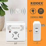 Riddex Sonic Plus Ultrasonic Pest Repeller, Plugs in with extra Outlets Indoor Use - Insect Repellent - Bug Repellents for Home Defense - Protect Against Rodents & Insects, Chemical Free(6 Pack White)