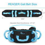 REAQER Transfer and Walking Gait Belt with 7 Handles for Patient Care(Adjustable Waist Circumference:31"~51")