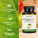Trio Apple Cider Vinegar Capsules | Maximum Strength Immune Support Booster Formula | Raw & Fresh Natural Apple Cider Vinegar Pills for Cleanse | Detox Boost | Keto & Metabolism Support