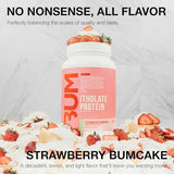 RAW Whey Isolate Protein Powder, Strawberry BumCake (CBUM Itholate Protein) - 100% Grass-Fed Sports Nutrition Powder for Muscle Growth & Recovery - Low-Fat, Low Carb, Naturally Flavored - 25 Servings